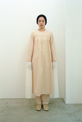 22. Organic cotton typewriter smock dressMade from organic cotton high density typewriter fabric. Lac herbal dyed pink.