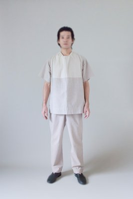 32. Edo-komon gathered skirt, Edo-komon apron and Edo-komon wrapped pants