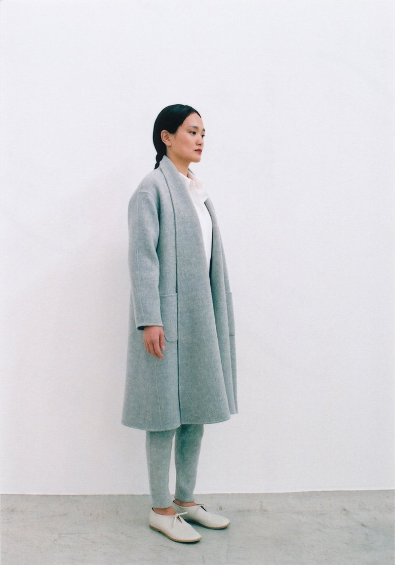 22.Tasmanian wool knit Nobaori coatReversible by a sewing machine and hand sewing.