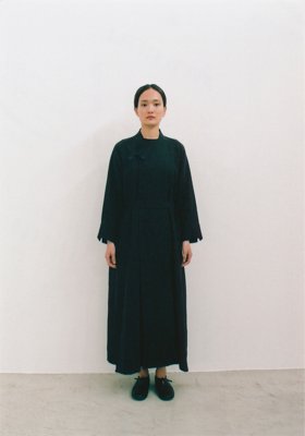 12.Linen Kokei koromo dress coat