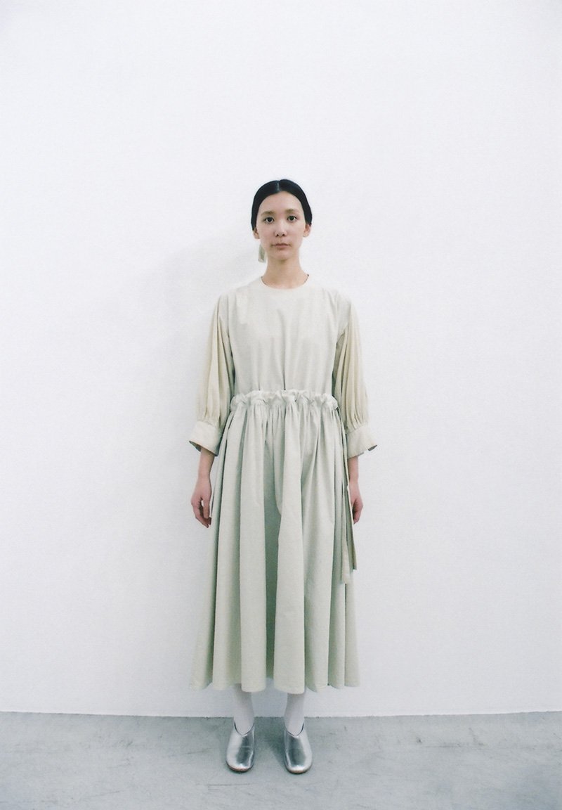 Beautiful Organic cotton jade pear colored monastery dress