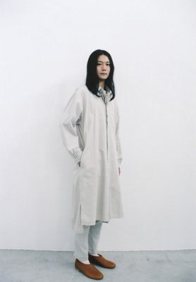 Beautiful Organic cotton sand colored shirt dress, Naturally tanned leather dress folk shoes