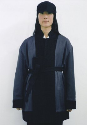 Reversible Linen wool jacket, Beautiful Flannel wool cap