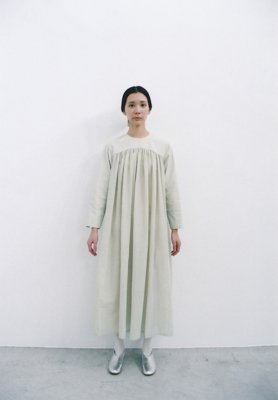 Beautiful Silk cotton jade pear colored house dress