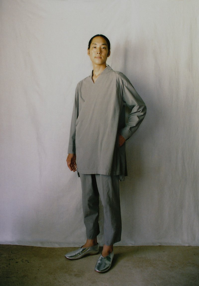 Organic cotton violet ash colored kappougi and tattuke