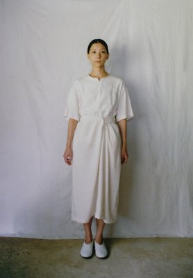 Silk & Linen wrapped dress