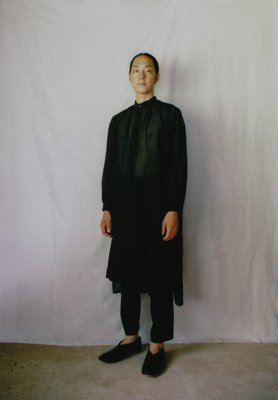 Silk cotton Celestial farmer shirt dress, Silk & Linen tattsuke