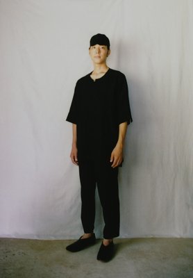 Silk & Linen smock, tattsuke and cap