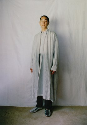 Silk cotton Celestial haori robe and shirt, Silk & Linen wrapped pants