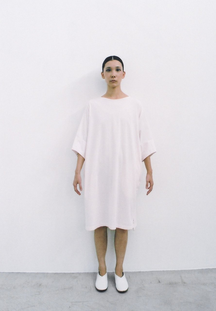 Beautiful organic cotton light rose colored big t-shirt dress