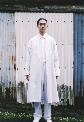 Beautiful organic cotton light violet colored haori robe and Wrapped pants, Organic cotton white colored shirt