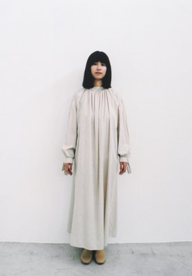 Beautiful organic cotton ancient clay colored ritual long dress