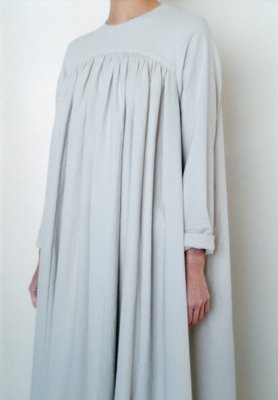 Gray colored double-cloth day dress