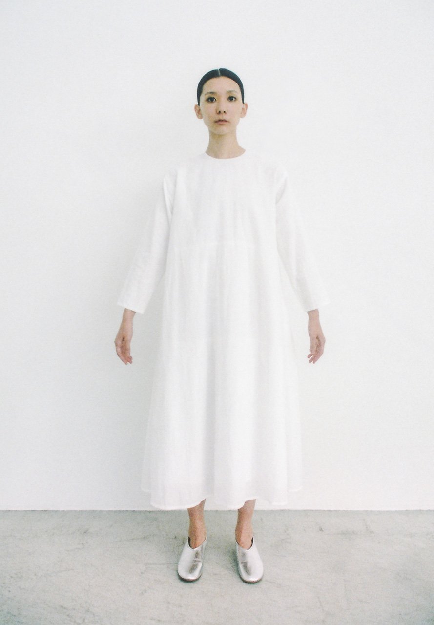Light cotton ramie shirt dress