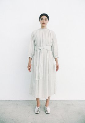 Striped silk-cotton down colored dream shirt dress