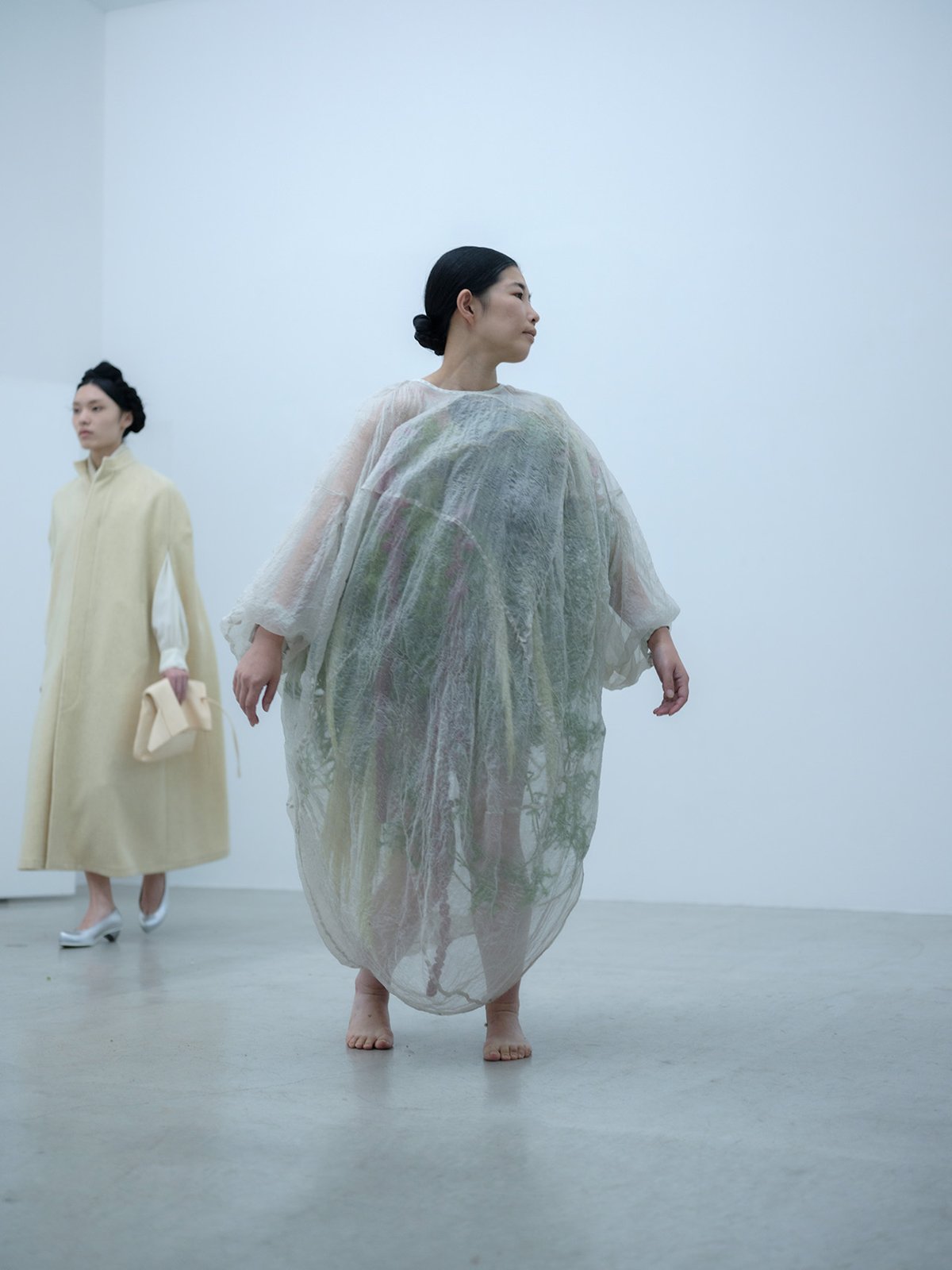 Silk organdie spacecraft flower dress