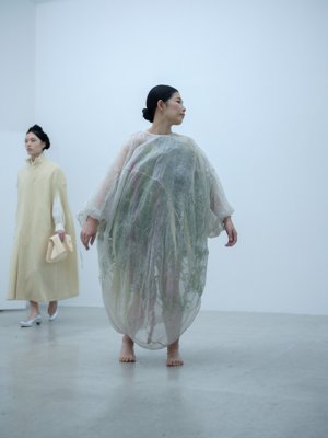 Silk organdie spacecraft flower dress