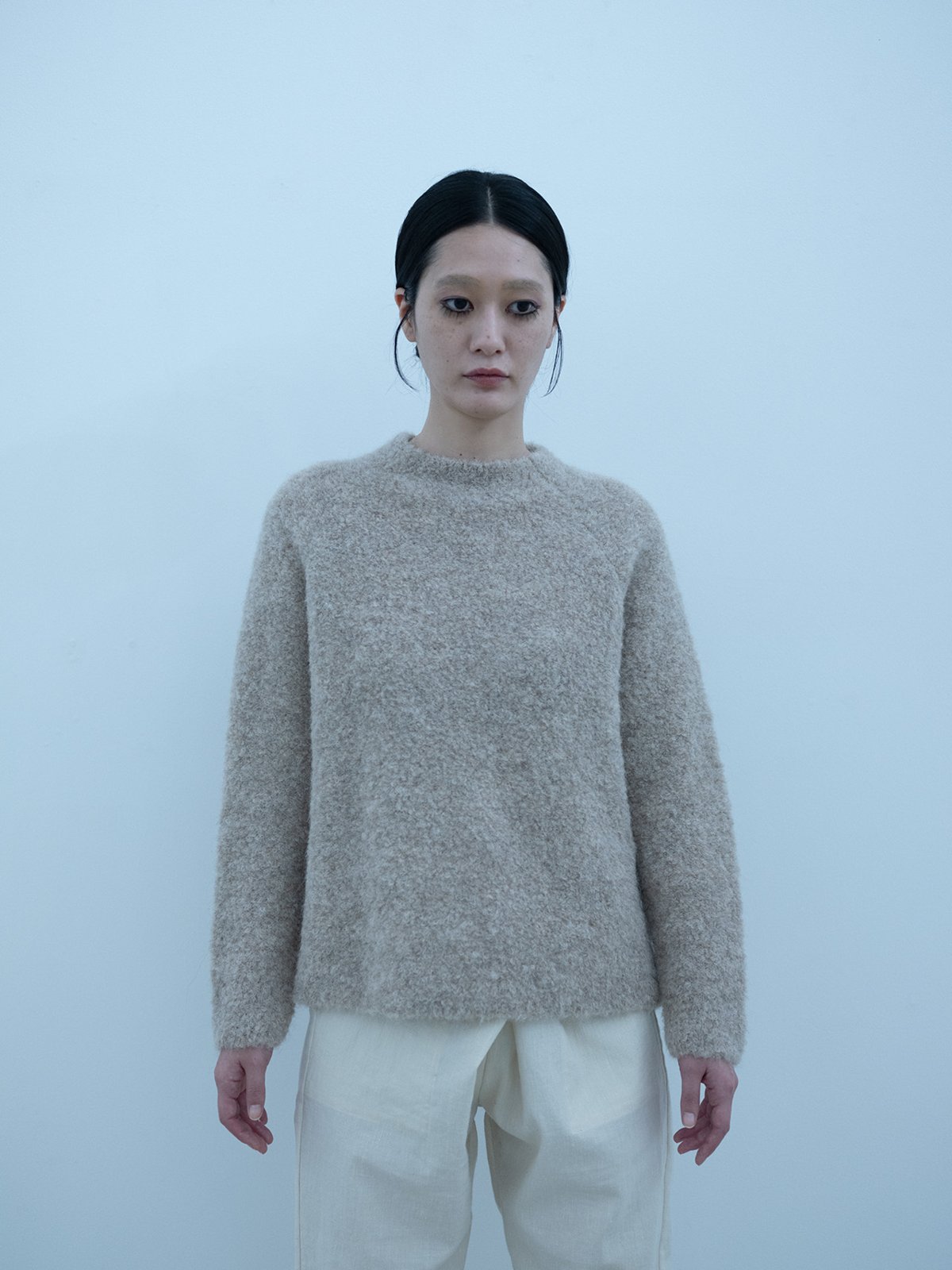 Alpaca loop knit sweater