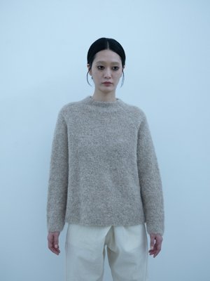 Alpaca loop knit sweater