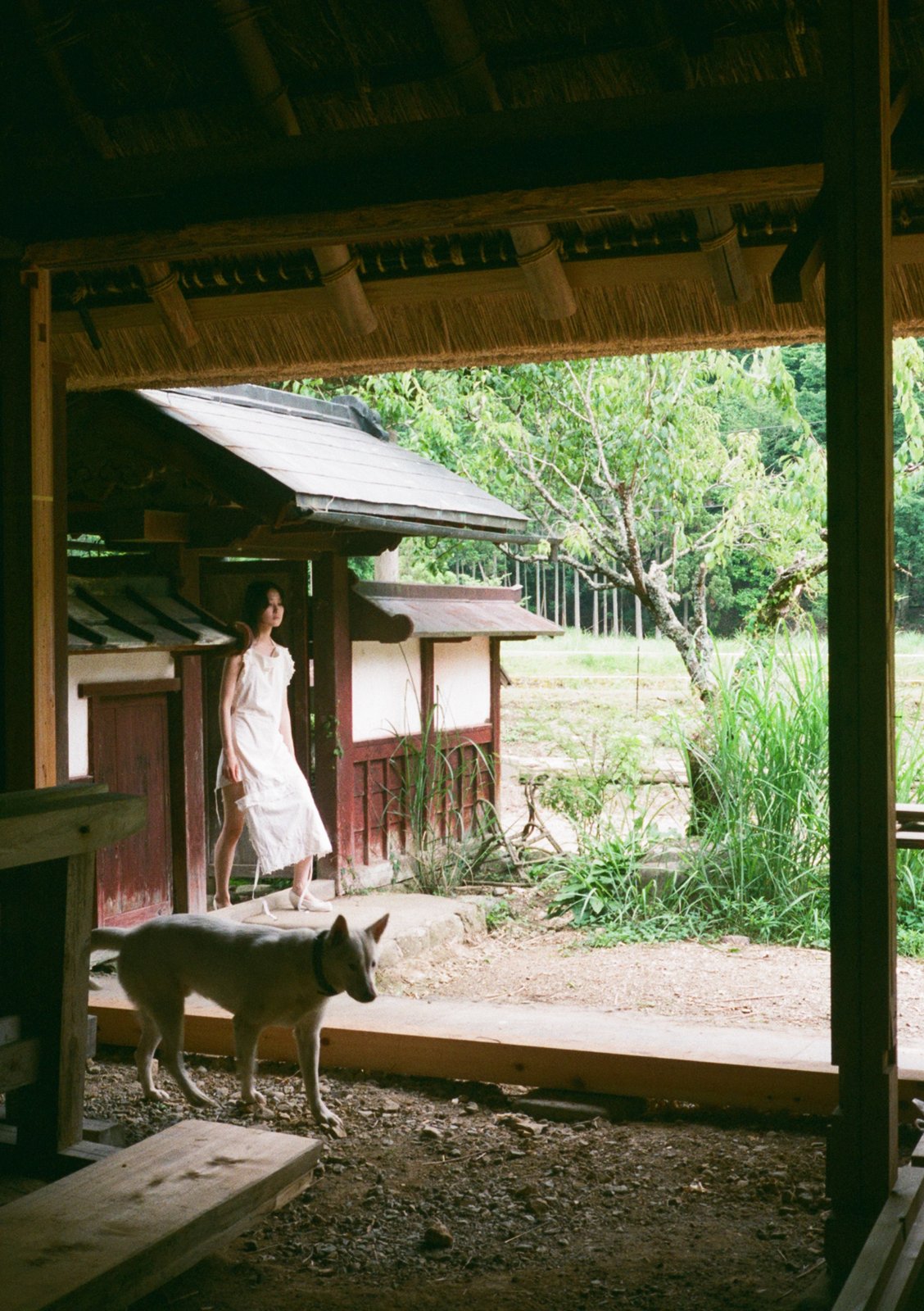 Shell-dyed pillowcase long dress